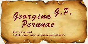 Georgina Perunac vizit kartica